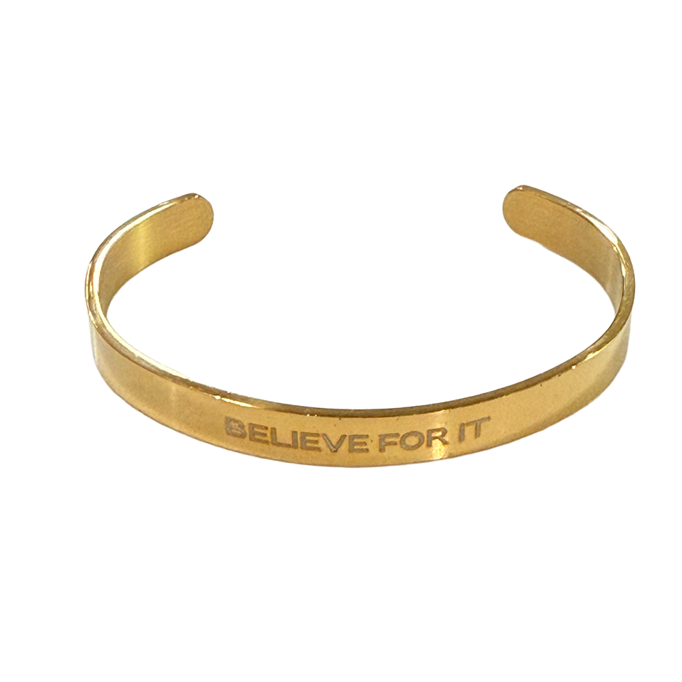 Believe For It Gold Bracelet