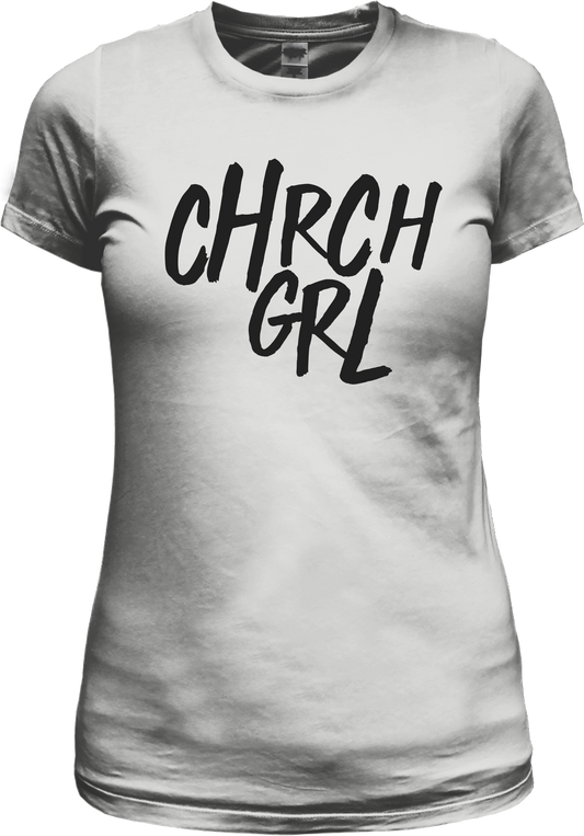 Chrch Grl - Silver Tee - Ladies