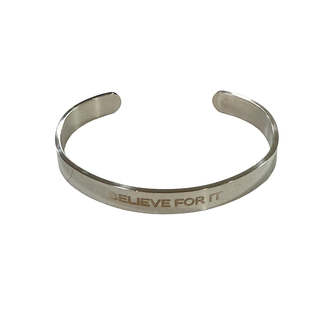 Believe For It Silver Bracelet