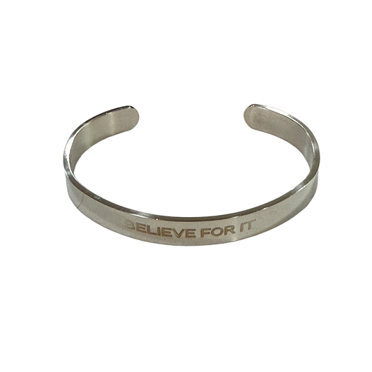 Believe For It Silver Bracelet