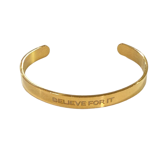 Believe For It Gold Bracelet